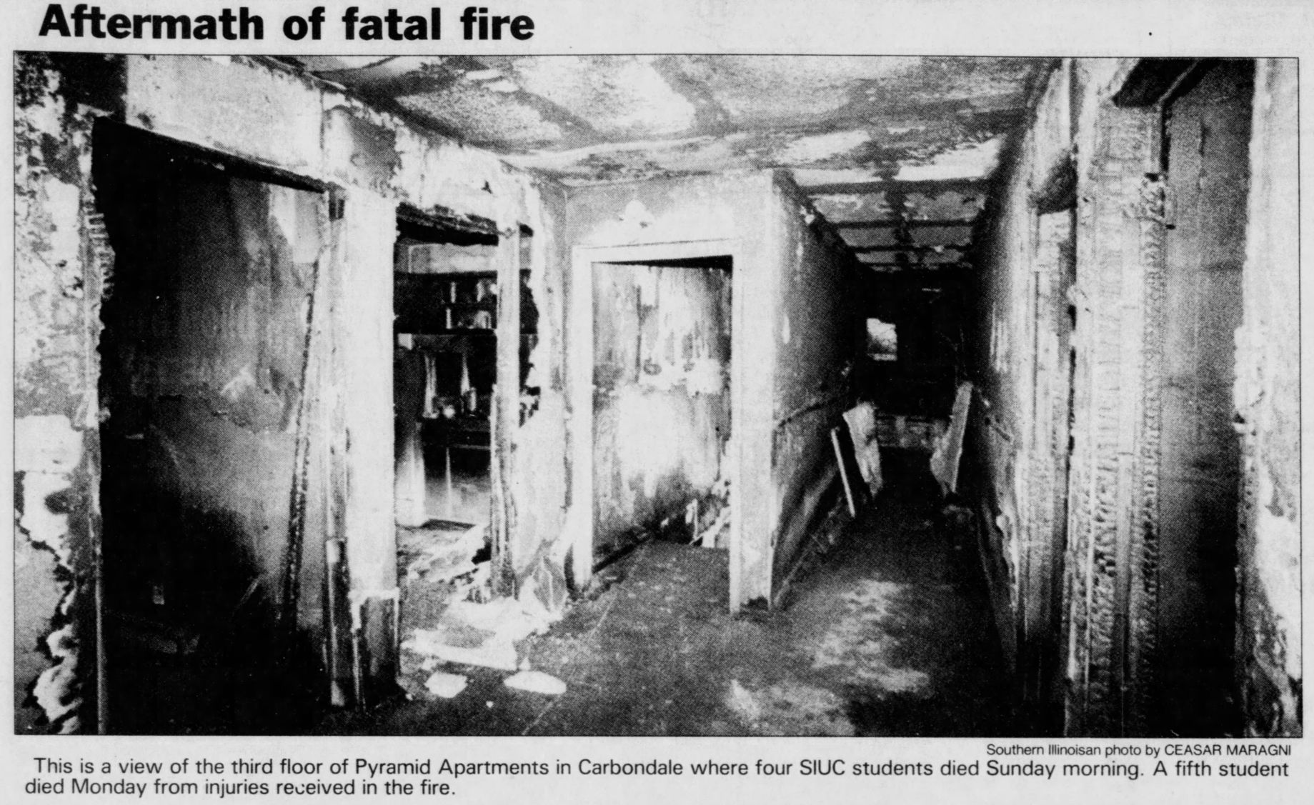 Aftermath of fatal fire